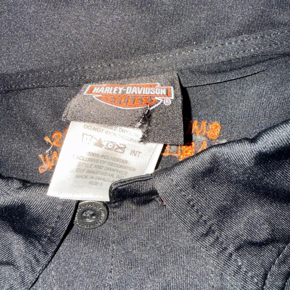 Harley Davidson Mens Black Performance Polo Shirt Smith Brothers TN Size L - Picture 4 of 7